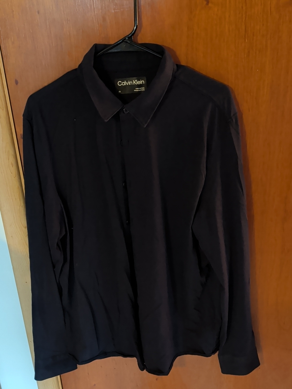 Calvin Klein Men’s Dark Navy Button-Down Shirt